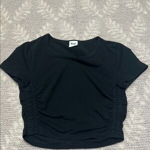 Black TNA crop tee